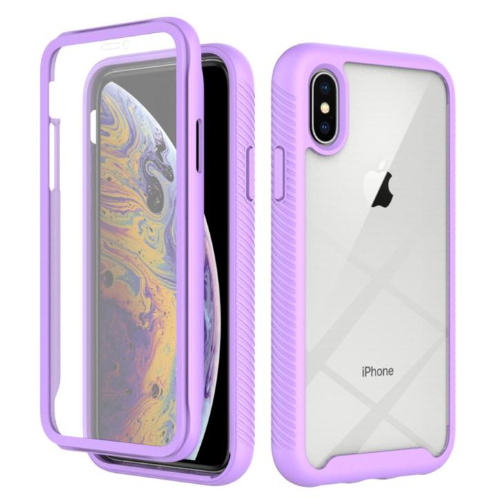 For Apple iPhone XS Max Shockproof Anti-slip Rugged Bumper 360° Full-body Protection Case Cover