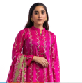 Maahru - Unstitched fabric for women - 2 Piece (Blended Lawn) - Pink Harmony. 