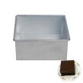 High-Quality Square Cake Baking Mold Galvanized Steel 4 X 4 Inch. 