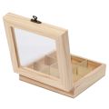Wooden Tea Bag-2*Tea Box-wood color. 