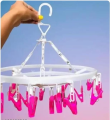 Infant Baby Clothes Hanger for New Born Children’s Clothes Hangers Cloth Round Cloth Dryer Baby Clothing Hanger 24 Clips. 