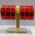 Fancy Antique Metal Bangle In Red And Single Line Diamond Bangle 24 Pieces For Girls With Extra Shinning All Sizes available ( Do, Sawa and Dhai ). 