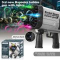 Rechargeable Bazooka Bubble Gun Wtih LED Lights By Zayraz 64 Holes Bazooka Bubble Gun for Adults & Kids. 