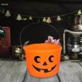 Halloween Pumpkin Bucket Candy Bucket Halloween Props Candy Basket Portable Decor Gift Basket Thanksgiving with Handle Trick or Treat Bucket. 