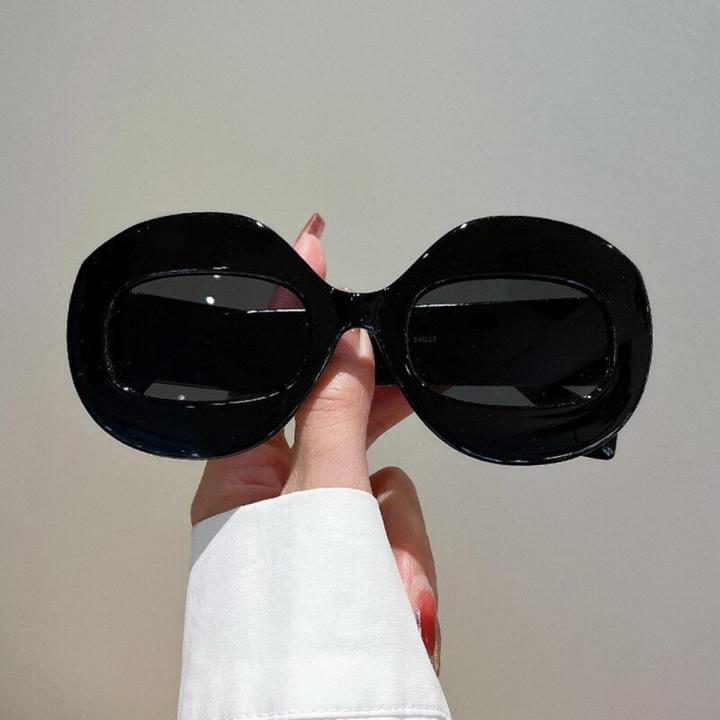 Unisex Big Round Sunglasses Women 2023 New Fashion Retro Oversized Sun Glasses Vintage Black Shades Luxury Eyewear
