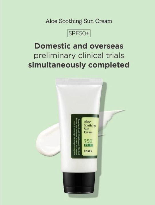 COSRX Aloe Soothing Sun Cream SPF50+/PA+++: High Protection & Soothing Sunscreen