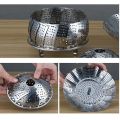 Stainless Steel Folding Steamer Fruit Basket Steamed Food Rack. 