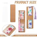 200 Pcs Bookmark Holder Set Kraft Bookmark Sleeves Transparent Self Adhesive Bag DIY Blank Bookmark Cover Easy Install. 