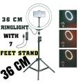 36 cm Ring Light + 7ft Tripod Stand for tiktok and youtube videos - Tiktok Ring light With Stand. 