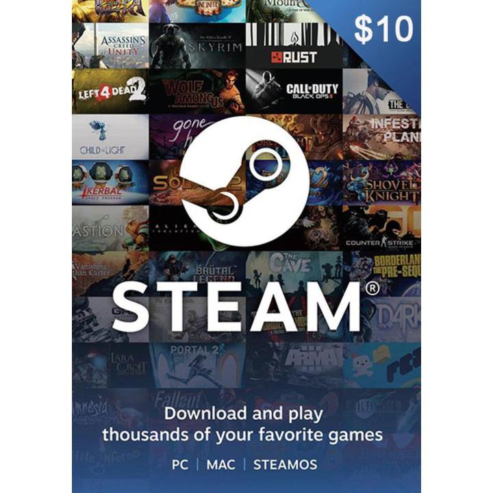 Steam Wallet Gift Card - $10 USD