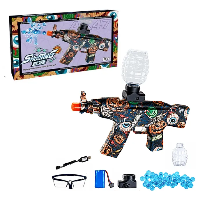 AK47 Rechargeable Gel Blaster Toy Gun – Black Edition for Action Play ...