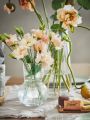 IKEA PADRAG Clear Glass Vase, 17 cm, Modern Tabletop Decoration, Washable. 
