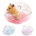 Hamster Bathtub Fully Transparent Leak-proof Safe Pet Hamster Bathroom for Little Animals. 