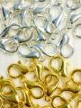 140Pcs and 3yards chain/lot Silver Gold | 20 Alloy Lobster Clasp, 40 Jump Rings Connector, 40 Eyepins, 40 Headpins, 3Yards Chain For Bracelet Necklace DIY Jewelry Making Supplies. 