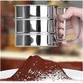 Stainless Steel Flour Sifter with Hand Press Design, Sieve Cup with Measuring Scale for Baking Flour, Powdered Sugar and Other Flour - Flour Shaker. 