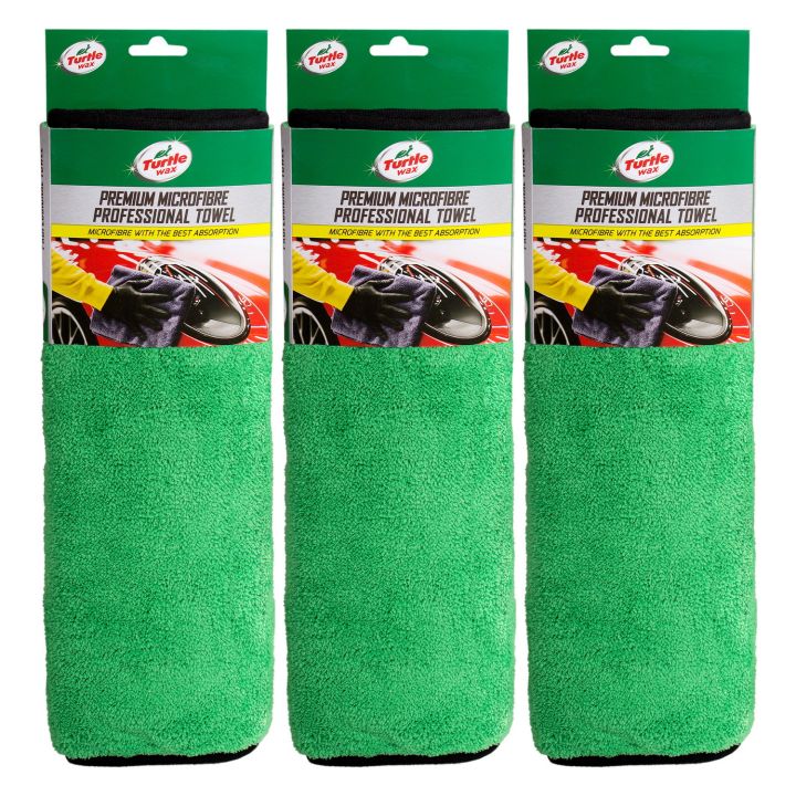 TURTLE WAX - BUNDLE OFFER - MICROFIBER / MICROFIBRE - PREMIUM MICROFIBRE PROFESSIONAL TOWEL 3 PCS