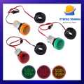 Round Digital AC Voltmeter+Ampmeter 2in1 Volt meter Ampere meter 50-500V 100A 22mm LED Current Indicator Voltage Meter Mini Volt Amp Tester Panel Panel Meter. 