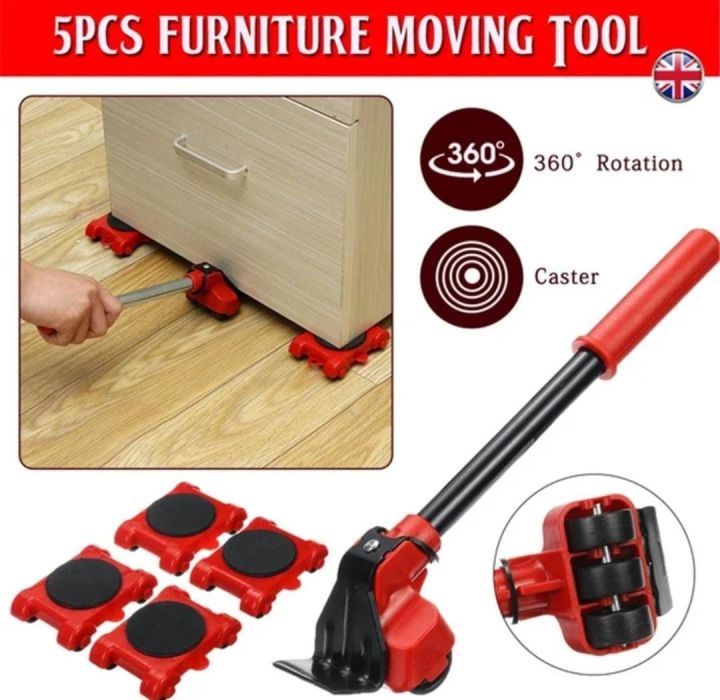 "Furniture Moving Tool Kit Set – Heavy Duty Furniture Mover with 360° Rotating Wheels & Transport Lifter – Easy Furniture Lifting Tool for Heavy Objects – Multi-Purpose Furniture Moving Tools for Home, Office, and Warehouse