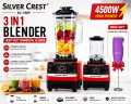 Silver Crest SC-1589 Commercial Blender 4500W 3 in 1 Heavy Duty Juicer Mixer Grinder with FREE Hand Milk Frother. 