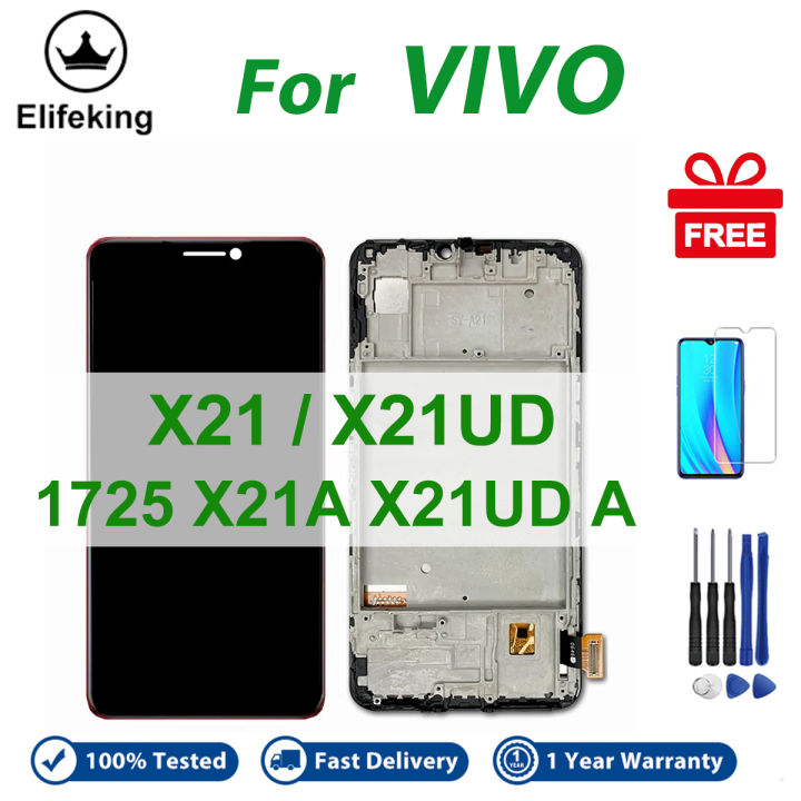 LCD With Frame For VIVO X21 X21UD 1725 X21A X21UD A Display Touch Screen Digitizer Assembly Replacement Parts