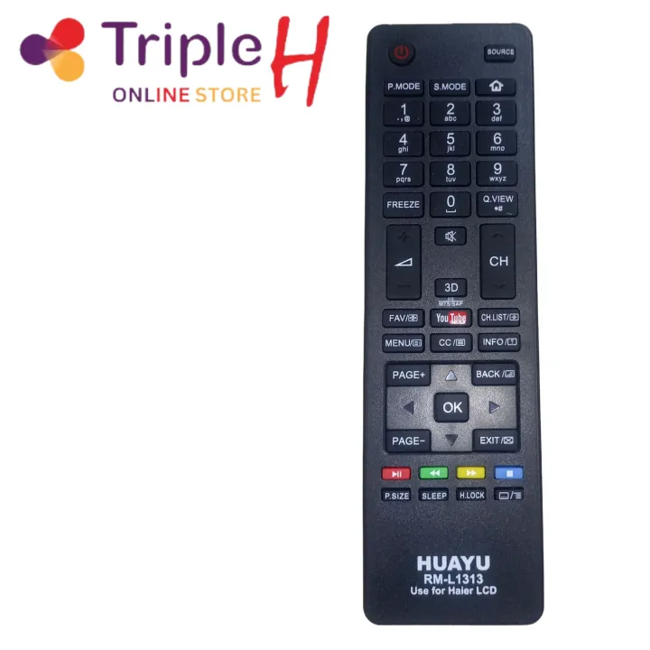 Haier_%20LCD/LED%20Universal%20Remote%20Control%20Original%20Huayu%20RM-L1313%20With%20Social%20Buttons%20Replecement%20of%20Original%20Haier_%20Smart%20LCD/LED%20Tv%20Remote%20Soft%20Press%20Buttons%20%7C%20Triple%20H%20-%20Image%202