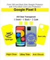 Google Pixel 5 - Screen protector 360 for front and back straight hydro gel material with 3 pieces of back cam lens protectors - All Clear Transparent. 