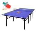 High Quality Foldable Table Tennis Table Standard Size 9'x5' with Net, Rackets Set and Balls. 