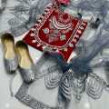 Wedding Dress Kataan work Gala & chari work shirt   Net kinari  work duppata  Plain kataan trouser. 