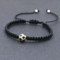 Charm Bracelet For Boy Girl Copper Gold Color Football Ball Braiding Adjustable Bracelet Couples Friendship Bracelet Men Jewelry Straggle Steipos. 