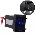 TOYOTA 12v 24v Dual Usb Car Charger Usb 2.1A 2 Port Interface Auto Power Adapter Dashboard Socket Car Modification. 