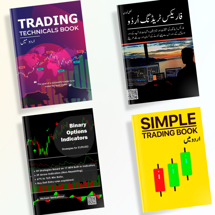 Pack Of 4 Trading Book Set - Binary Options Indicator Strategy -  All Market Traders Stock Forex & Crypto Market - Complete Guide Trading Book - Combo Deal