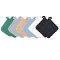 Kitchen Everyday Basic Towel Pot Holder Heat Resistant Coaster Potholder for Cooking and Baking Set of 5 Navy Blue. 