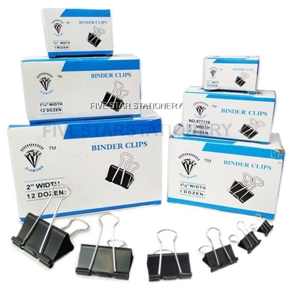 Binder Clips, 25mm 32mm 41mm 51mm 1” 1.25” 2” Paper Clip