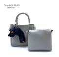 ASC Collection Double Handbag for Girls with Long Strap Compact Size 7x8x4 Inch. 