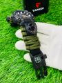 GA900 Survival Watch Military Digital Watch for Men Dual Time Tactical Multi-Functional & Adjustable Wristband Outdoors Waterproof Sports Dual Dial Watch with LED Back light & Compass Paracord Band. 