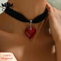 Carat Romc Velvet Necklace Vintage Gothic Heart Choker Necklace Adjustable Black Velvet Neck Jewelry for Women Symbol of Love Perfect Christmas Gift Buyers' Favorite Romc Heart Necklace. 