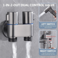 Mini Faucet 1Into2 Out Dual Control for Washing Machine and Toilet-B. 