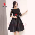 Star Garnet Bow Belt Silk Frock for Girls & Ladies (B-111). 