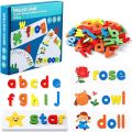 Wooden ABCD Spelling game cognitive alphabet spelling and exercise thinking for Kids Early Learning Alphabet Words Game. 