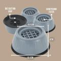 4 Furniture Pads Plastic Rubber Feet Mats Anti Vibration Washing Machine Stand Pad Non Slip Sofa Bed Foot Covers Leg Protectors. 