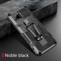 For Oppo realme C11 Car Magnetic Holder Clip Back Armor Case Mecha Warrior mobile phone case Stand Hard Protection Cover Mechwarrior phone case Anti-fingerprint self-supporting stand case. 