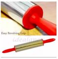 Stainless Steel Rolling Pin with Plastic Handles, Dough Roller for Pizza, Baking, Belan, Belana, Belna, Pie and Cookie with Plastic Handle & Nonstick Surface Roller, Essential Kitchen Utensil Tools Gift Ideas for Bakers -Traditional Pins 10" inch Barrell. 