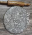 Marble Chakla with wooden belan/Marble Roti Maker/Marble cutting board/Marble Board with rolling pin/Marble round cheese serving board / Gift for girls. 