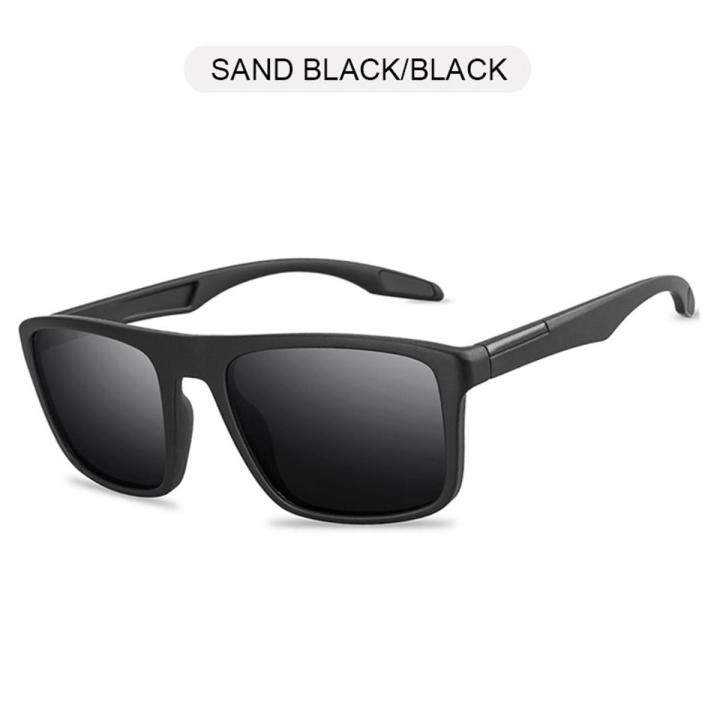 FUQIAN Vintage Square Men Sunglasses Polarized Fashion Plastic Women Sun Glasses Stylish Driving Shades Sports Eyewear UV400