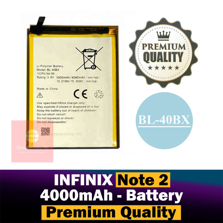 Infinix Note 2 Battery BL-40BX Replacement Premium Quality 4000mah Battery For Infinix Note 2