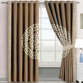 Premium Splendid Blackout Velvet Curtains Black White ( 2 Curtain set ). 