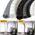 10Meter Flexible Spiral Cable Wire Protector USB Cable Organizer Computer Cord Protective Tube Clip Organizer Management Tools. 