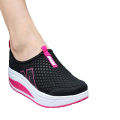 【ALLGOOD】Fashion Platform Shoes Women Loafers Breathable Air Mesh Swing Wedges Shoe. 