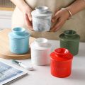 Glossy Finish Butter Bell Crock Durable with Lid Handmade Butter Holder Thicken Big Capacity Ceramic Butter Dish Kitchen. 