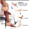 Silicone Gel Half Heel Pad Socks Pair for Pain Relief for Men and Women. 